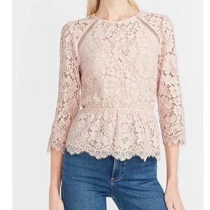 Express Peplum Lace Blouse